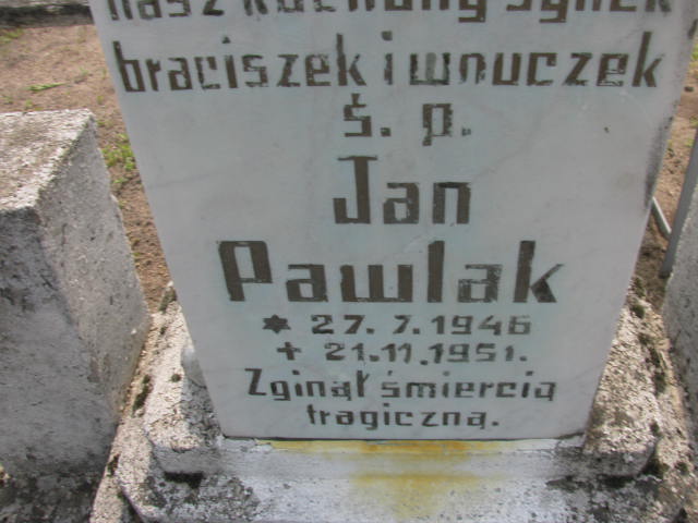 Jan Pawlak 1946 Stare Kurowo - Grobonet - Wyszukiwarka osób pochowanych