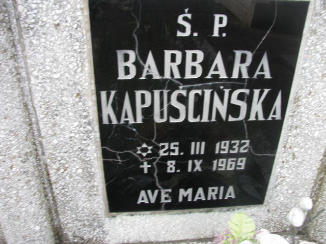 Barbara Kapuścińska 1932 Stare Kurowo - Grobonet - Wyszukiwarka osób pochowanych