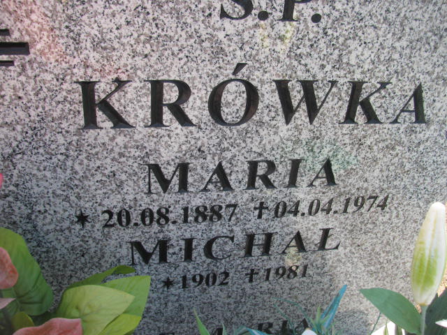 Maria Krówka 1887 Stare Kurowo - Grobonet - Wyszukiwarka osób pochowanych