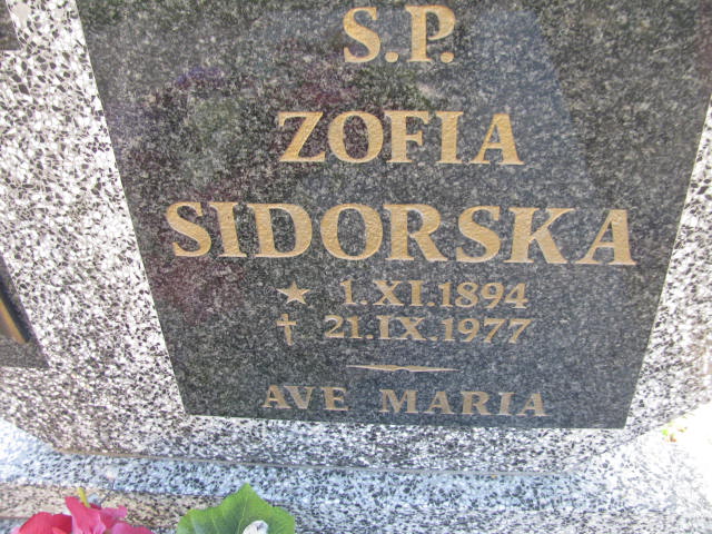 Zofia Sidorska 1894 Stare Kurowo - Grobonet - Wyszukiwarka osób pochowanych
