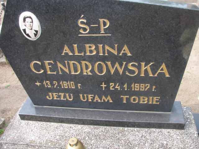 Albina Cendrowska 1910 Stare Kurowo - Grobonet - Wyszukiwarka osób pochowanych